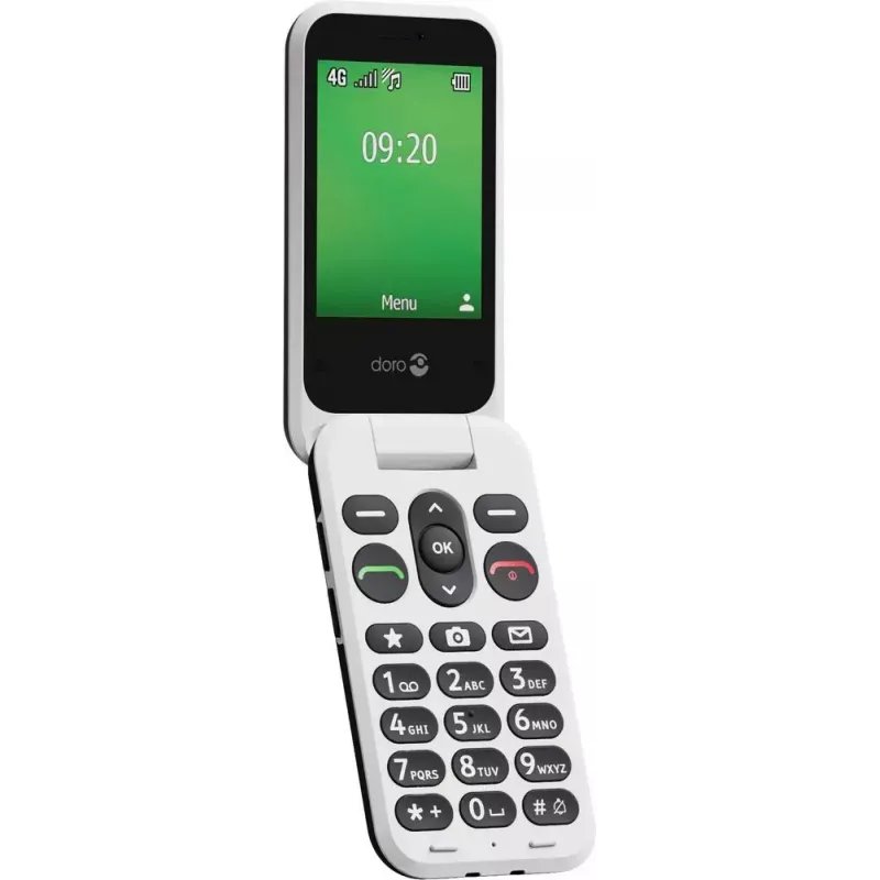 Telefon funkcjonalny Doro Leva E22 2,8 cala 0,3 MP Czarny Biały