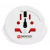 Adapter podróżny SKROSS World to Europe — uniwersalne wejście do gniazda europejskiego, biały, 64×58×47 mm