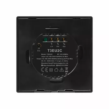 Dotykowy włącznik światła Sonoff T3 EU TX WiFi RF 433 2-kanałowy — inteligentny włącznik ścienny, panel dotykowy EU