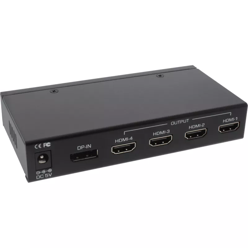 InLine Splitter Video Wall DisplayPort na HDMI 2x2 1 IN 4 OUT 4K UltraHD