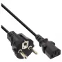 Kabel zasilający InLine, prosty CEE 7/7 / wtyk męski IEC C13 z 3 pinami, czarny, 5 m