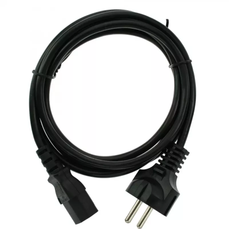 Kabel zasilający InLine, prosty CEE 7/7 / wtyk męski IEC C13 z 3 pinami, czarny, 5 m