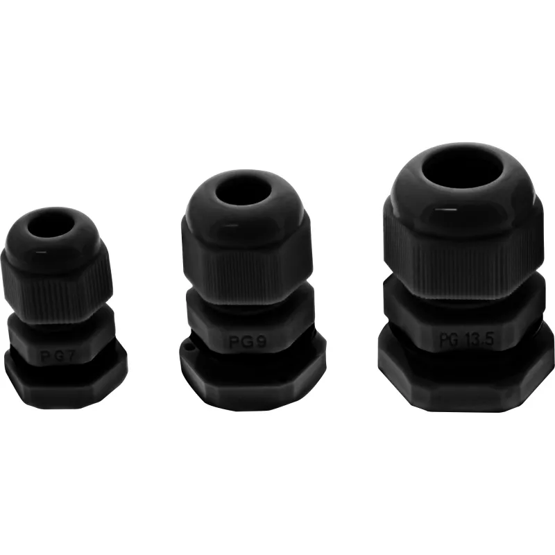 Dławik kablowy InLine 44012B nylon IP68 na kable Ø6–12 mm, czarny, opakowanie 10 szt.