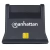 Czytnik kart inteligentnych/SIM Manhattan USB-A, 480 Mbps (USB 2.0), stojący do biurka, kompatybilny z typem ciernym, Hi-Speed USB, kabel 86 cm, czarny, trzyletnia gwarancja
