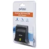 Czytnik kart inteligentnych/SIM Manhattan USB-A, 480 Mbps (USB 2.0), stojący do biurka, kompatybilny z typem ciernym, Hi-Speed USB, kabel 86 cm, czarny, trzyletnia gwarancja