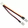 Adapter wentylatora InLine 3pin żeński / 2x 3pin męski ok. 0,10m
