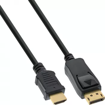 Kabel konwertera DisplayPort na HDMI InLine 17186 0.5m czarny
