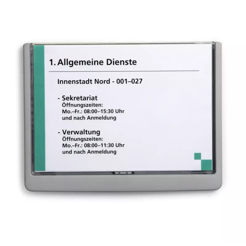 Uchwyt na oznaczenia Durable 486637 A5 Plastik Grafit