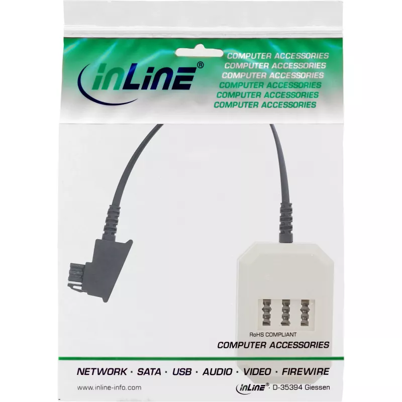 InLine TAE Adapter TAE-F German male / TAE NFN + RJ11 female 0.2m