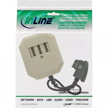InLine Adapter TAE TAE-F wtyk niemiecki / TAE NFF + RJ11 6P4C gniazdo 0,2m