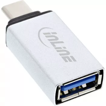 Adapter InLine USB 3.2 Gen.2, USB-C męski na USB-A żeński, srebrny
