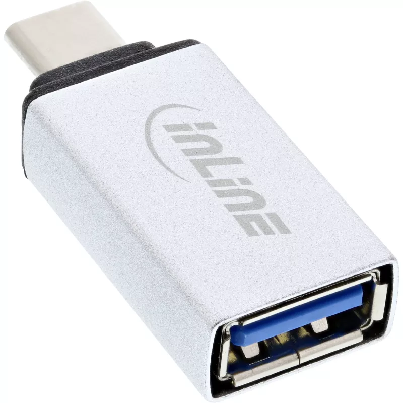 Adapter InLine USB 3.2 Gen.2, USB-C męski na USB-A żeński, srebrny