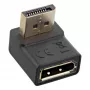 Adapter InLine DisplayPort, męski / żeński, skierowany w dół