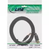 InLine USB 2.0 płaski kabel Typ A męski / żeński pozłacane styki czarny 5m
