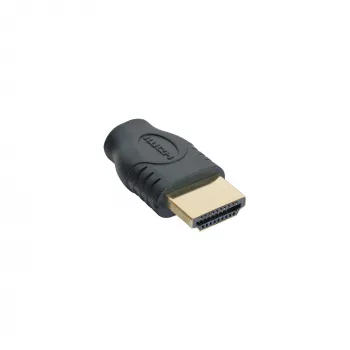 Adapter InLine HDMI wtyk HDMI A / gniazdo HDMI D pozłacany 17690A