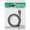 InLine Kabel płaski USB 2.0 USB typu A męski / Mini-B męski 5-pin czarny/złoty 2 m