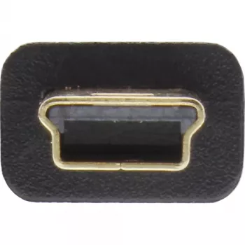 InLine USB 2.0 płaski kabel USB Typ A męski / Mini-B męski 5pin czarny/złoty 5m