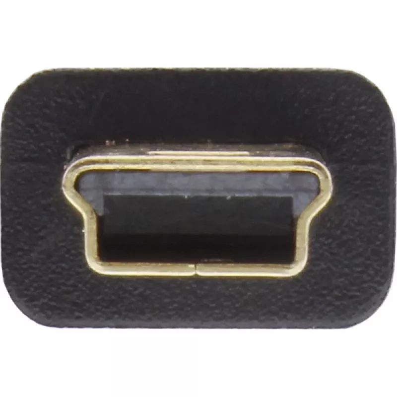 InLine USB 2.0 płaski kabel USB Typ A męski / Mini-B męski 5pin czarny/złoty 5m