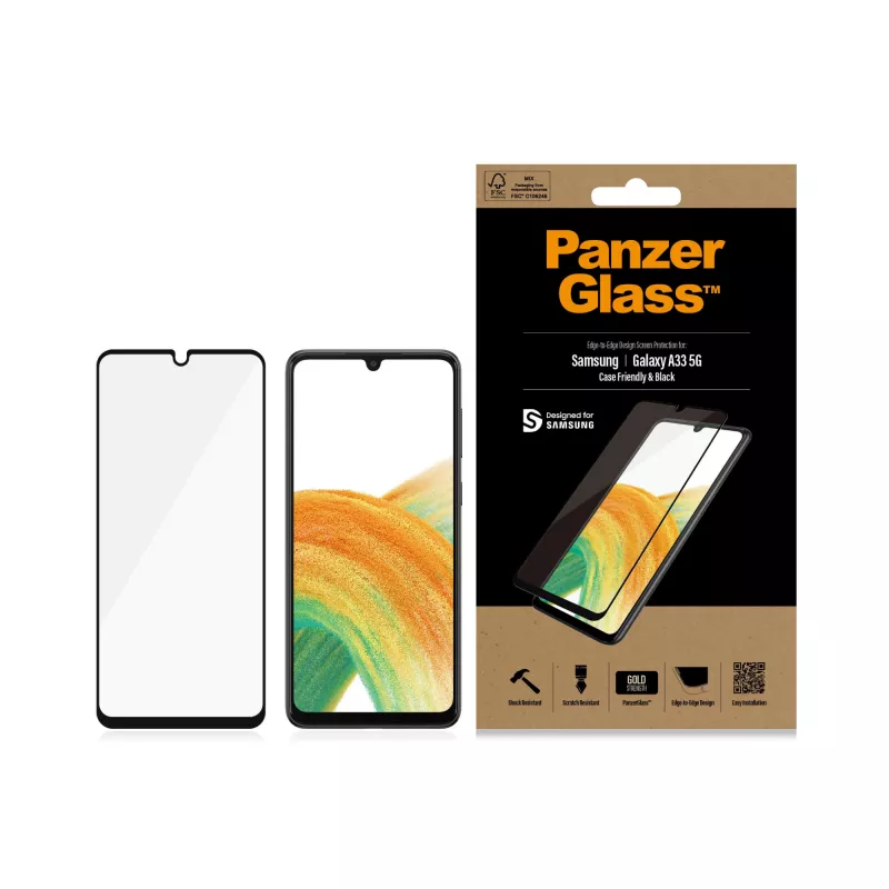 Szkło ochronne PanzerGlass Samsung Galaxy A33 5G odporne na zarysowania i wstrząsy