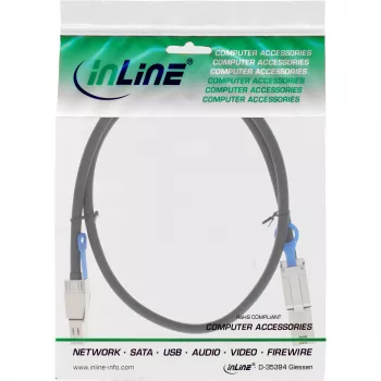 InLine zewnętrzny kabel Mini SAS HD SFF-8644 do SFF-8088 6Gb/s 1m