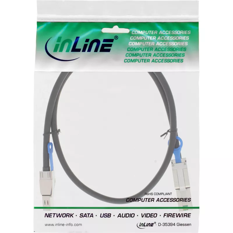 InLine zewnętrzny kabel Mini SAS HD SFF-8644 do SFF-8088 6Gb/s 1m