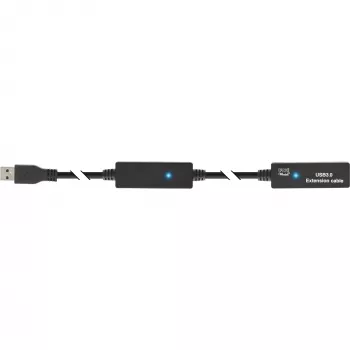 Przedłużacz aktywny InLine USB3.2 Gen.1 Type A męski / żeński, czarny, 10 m