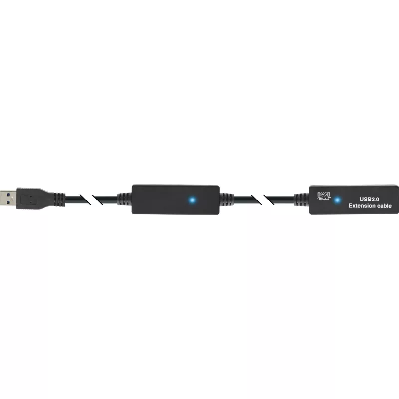 Przedłużacz aktywny InLine USB3.2 Gen.1 Type A męski / żeński, czarny, 10 m