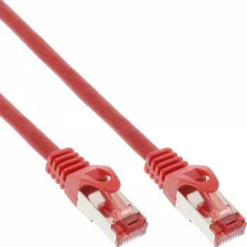 InLine Patch kabel S/FTP PiMF Cat.6 250MHz miedź bezhalogenowy czerwony 0,3m
