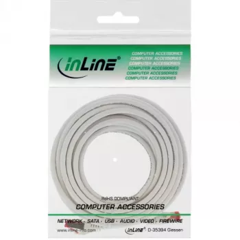 Kabel krosowy InLine S/FTP PiMF kat. 6 250 MHz miedziany bezhalogenowy biały 7,5 m