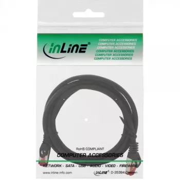 InLine Kabel krosowy S/FTP PiMF Kat.6 250MHz miedź bezhalogenowy czarny 1.5m