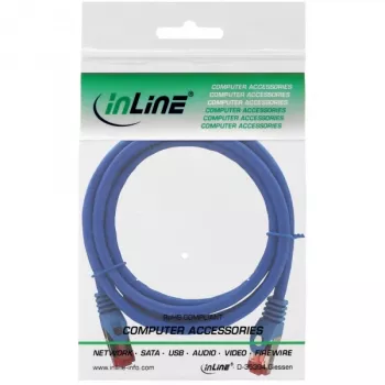 Kabel krosowy InLine S/FTP PiMF kat. 6 250 MHz miedziany bezhalogenowy niebieski 1,5 m