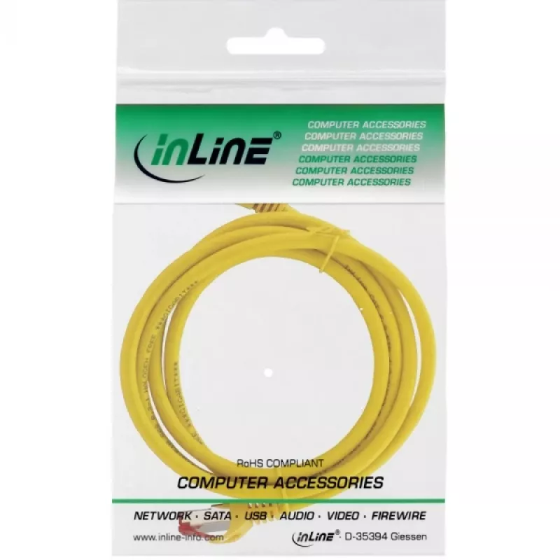 InLine Patch kabel S/FTP PiMF Cat.6 250MHz miedź bezhalogenowy żółty 3m