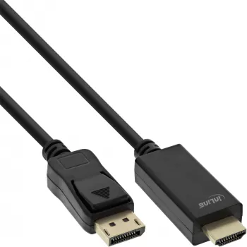 Kabel konwertera DisplayPort na HDMI InLine 17182I 4K 60Hz czarny 2m