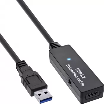 InLine USB 3.2 Gen.1 aktywny przedłużacz, USB-A męski na USB-C żeński, 5 m