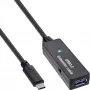 InLine USB 3.2 Gen.1 aktywny przedłużacz, USB-C męski na USB-A żeński, 5m