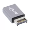 Adapter InLine USB 3.2, wewnętrzny męski panel przedni USB-E na żeńskie USB-C