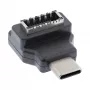 Adapter InLine USB 3.2, wtyk USB-C na wewnętrzne gniazdo panelu przedniego USB-E