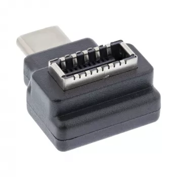 Adapter InLine USB 3.2, wtyk USB-C na wewnętrzne gniazdo panelu przedniego USB-E