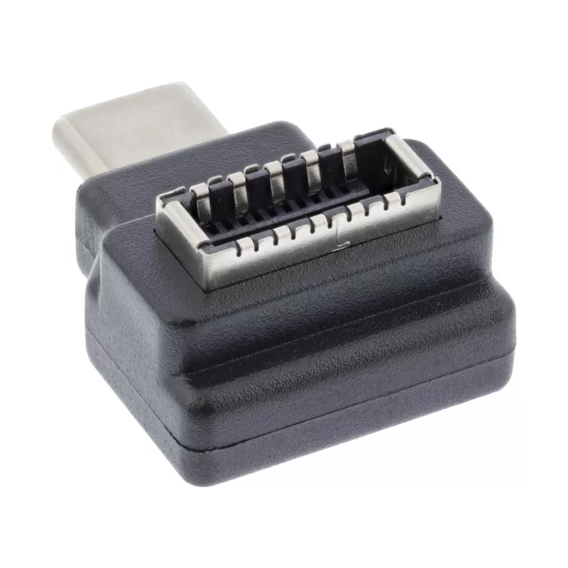 Adapter InLine USB 3.2, wtyk USB-C na wewnętrzne gniazdo panelu przedniego USB-E