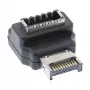 InLine adapter USB 3.2 wewnętrzny, panel przedni USB-E męski na USB-E żeński 90°