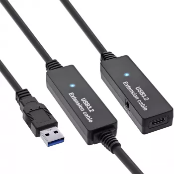 InLine Przedłużacz aktywny USB 3.2 Gen.1, USB-A męski na USB-C żeński, 10 m