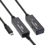 InLine aktywny przedłużacz USB 3.2 Gen.1, wtyk USB-C na gniazdo USB-A, 15m
