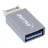 Adapter InLine USB 3.2, wewnętrzny męski panel przedni USB-E na żeński USB-A