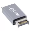 Adapter InLine USB 3.2, wewnętrzny męski panel przedni USB-E na żeński USB-A