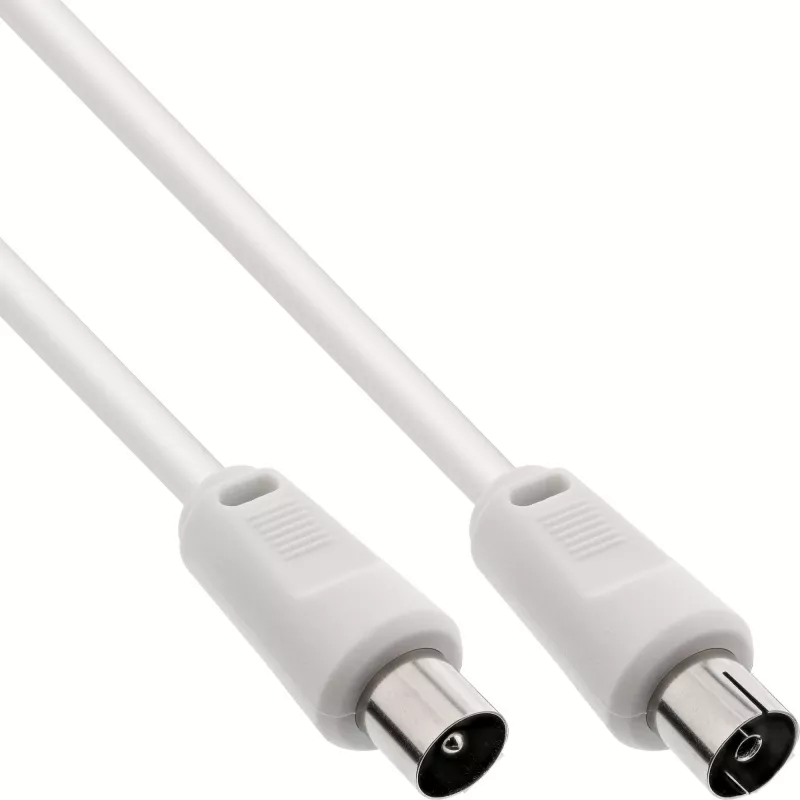 InLine kabel antenowy 2x shielded ultra low loss >75dB biały 3m