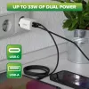Zasilacz USB InLine, ładowarka, USB-A + USB Type-C, 33W, PD + QC