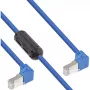 InLine Patch kabel two side down kątowy, S/FTP (PiMf), Cat.6, PVC, niebieski, 1,6 m