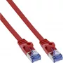 InLine płaski kabel krosowy, U/FTP, kat.6A, czerwony, 10 m