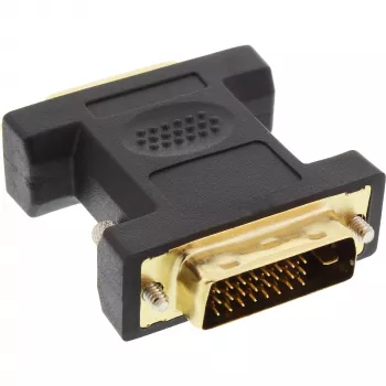 InLine Adapter DVI-D DVI-I 24+5 gniazdo / DVI-D 24+1 wtyk pozłacane styki