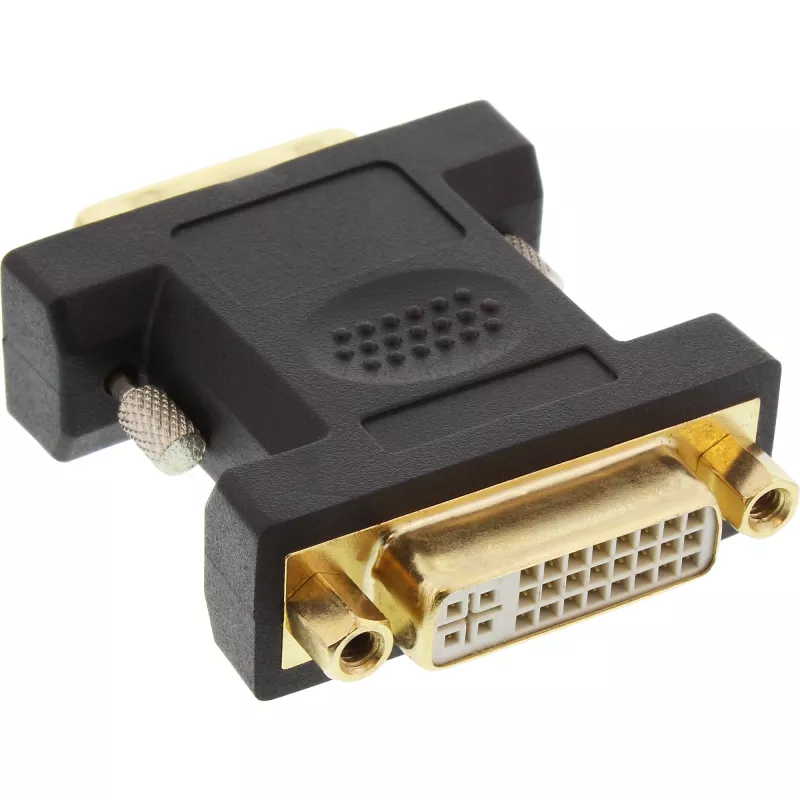 InLine Adapter DVI-D DVI-I 24+5 gniazdo / DVI-D 24+1 wtyk pozłacane styki